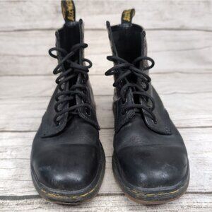 Dr Martens Black Leather Lace Up Ankle Boots Women Size 6